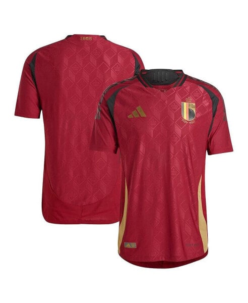 Men's Burgundy Belgium National Team 2024 Home Authentic Jersey