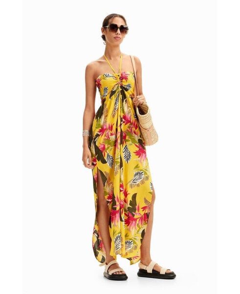 Women's Tropical halter neck jumpsuit