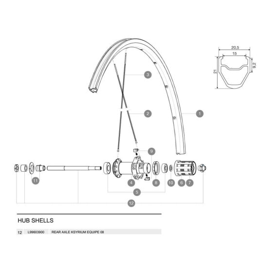 MAVIC Rear Axle QRM Road 2008 Axe