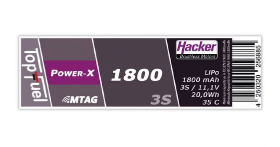 Hacker Motor 91800361 - XT60 - XH - Lithium Polymer (LiPo) - 1800 mAh - 11.1 V - 168 g