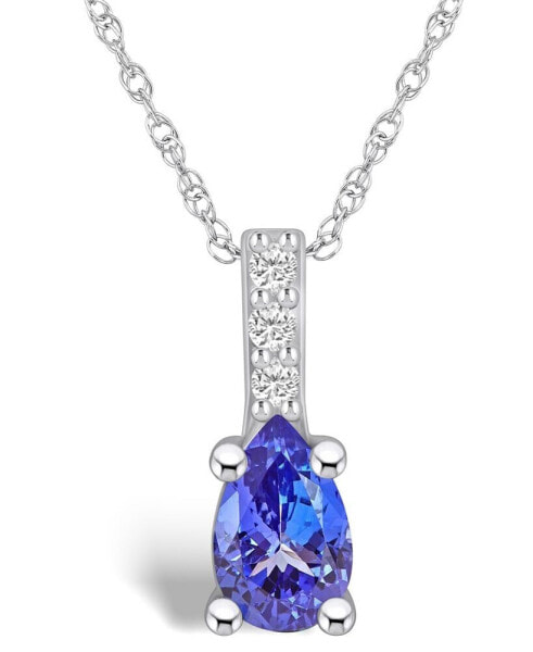 Macy's tanzanite (7/8 Ct. t.w.) and Diamond Accent Pendant Necklace