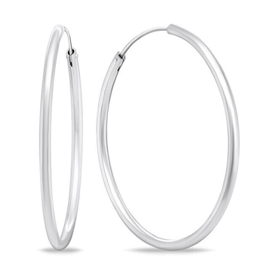 Timeless silver hoop earrings EA69