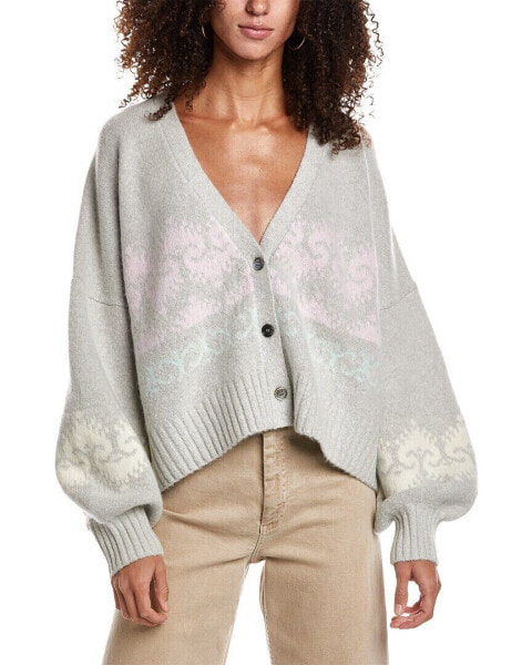 Joostricot Boyfriend Wool & Cashmere-Blend Cardigan Women's Pink Xs