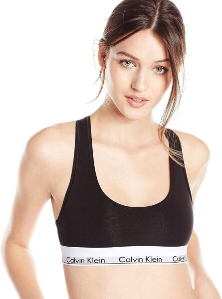 Calvin Klein 186947 Womens Modern Cotton Bralette Bra Midnight Black Size Small