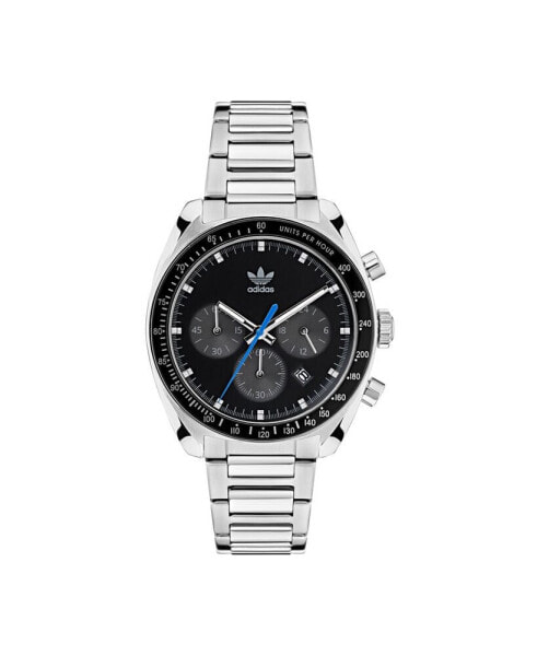 Unisex Three Hand Edition One Chrono Silver-Tone Stainless Steel Bracelet Watch 40mm