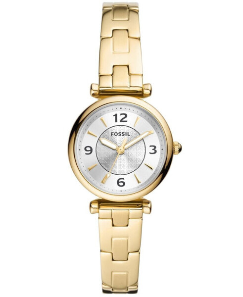 Women's Carlie Sport Mini Three Hand, Gold Tone Stainless Steel Bracelet Watch 28mm