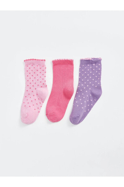 Puantiyeli Kız Bebek Soket Çorap 3'lü