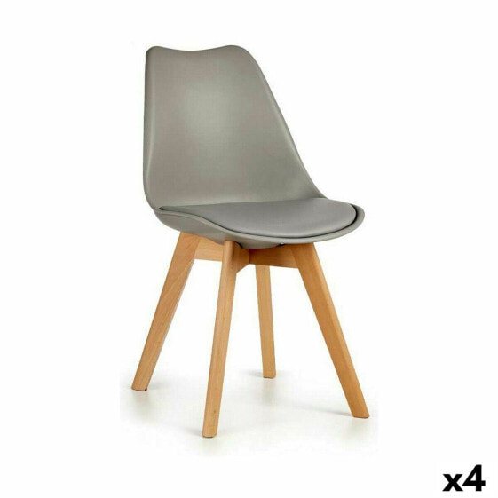 Обеденный стул Gift Decor Коричневый Серый 42 x 80 x 50 см (4 штуки)