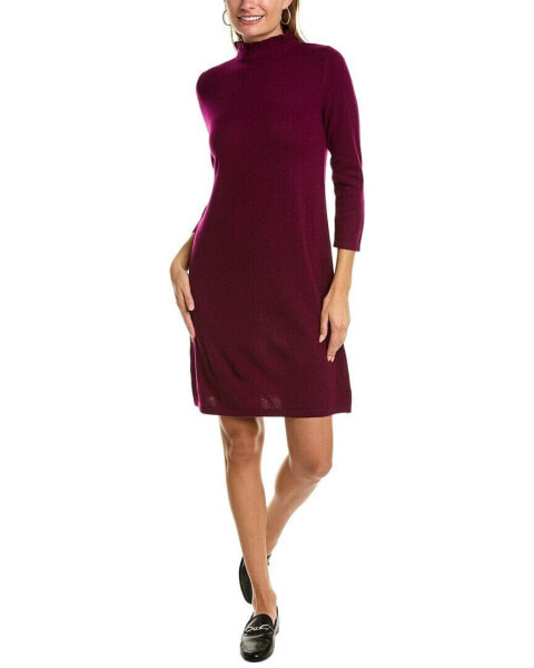 Forte Cashmere Ruffle Neck Cashmere Sweaterdress Women's