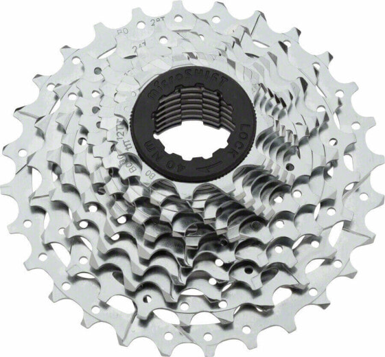 microSHIFT H10 Cassette - 10 Speed, 11-28t, Silver, Chrome Plated