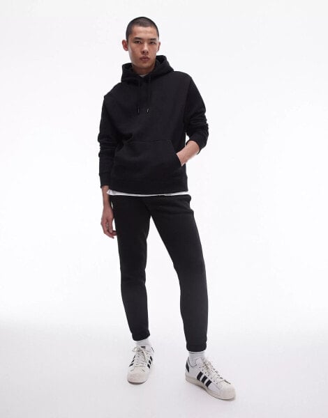 Topman slim fit jogger in black