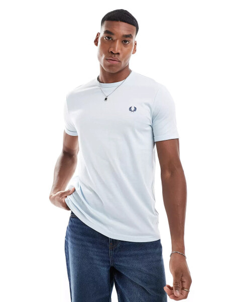 Fred Perry ringer t-shirt in light blue