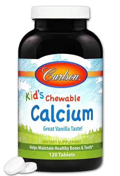 Carlson Kids Chewable Calcium Детский жевательный кальций Ваниль 120 таблеток 2304₽