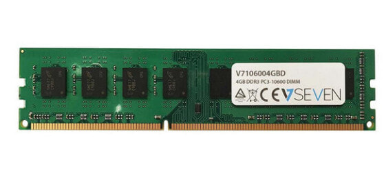 V7 4GB DDR3 PC3-10600 - 1333mhz DIMM Desktop Memory Module - V7106004GBD - 4 GB - 1 x 4 GB - DDR3 - 1333 MHz - 240-pin DIMM