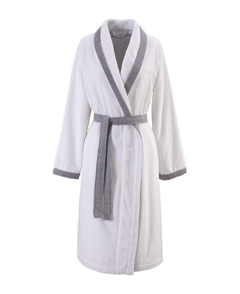 Lord Woman's Cotton Velour Shawl Bathrobe