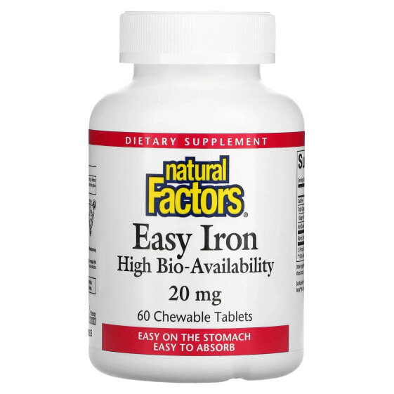 Easy Iron, 20 mg, 60 Chewable Tablets