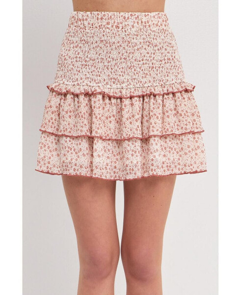 Women's Floral Mini Skirt