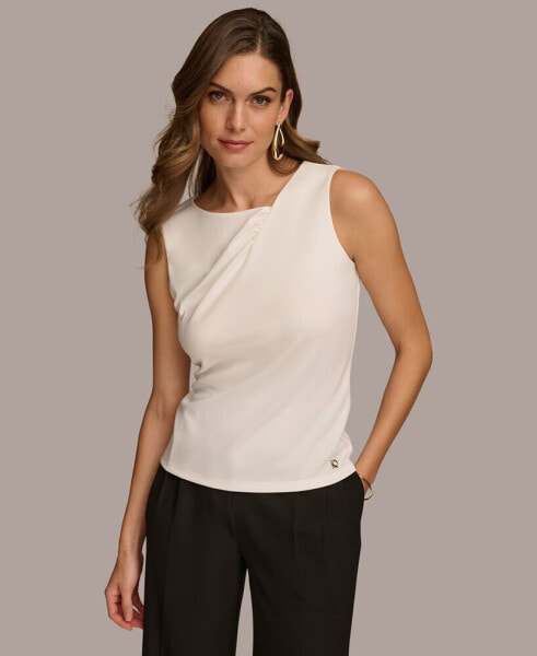 Women's Asymmetric-Neck Sleeveless Top