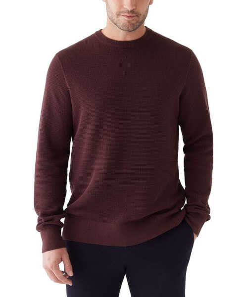 Men's Cotton Waffle Crewneck Sweater