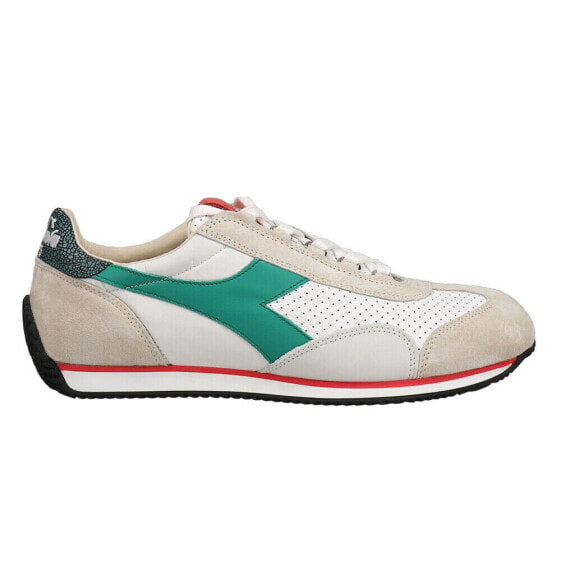 Diadora Equipe Italia Lace Up Mens Green, Off White Sneakers Casual Shoes 17799