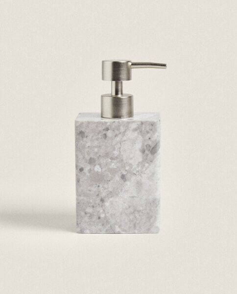 Grey marble bathroom soap dispenser