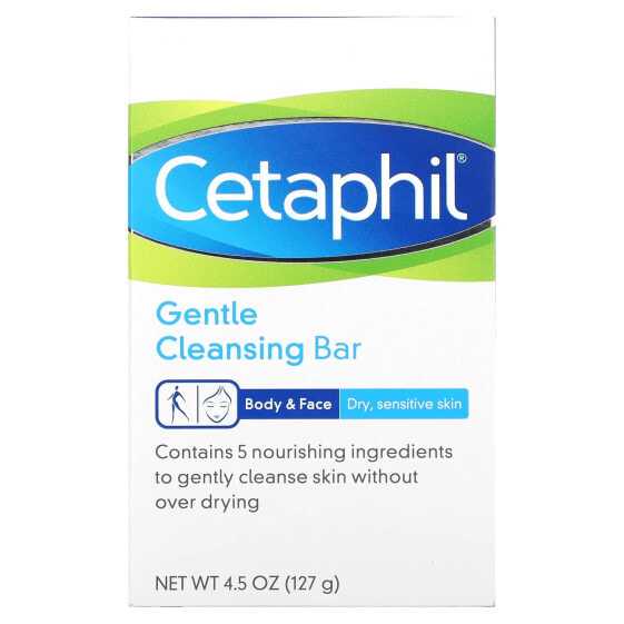 Нежное кусковое мыло для тела, 127 г CETAPHIL Gentle Cleansing Bar, 4.5 унции