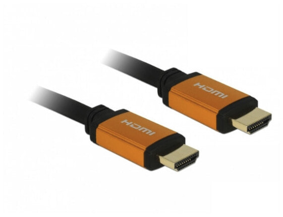 Delock 85729 - 2 m - HDMI Type A (Standard) - HDMI Type A (Standard) - 7680 x 4320 pixels - 48 Gbit/s - Black - Gold
