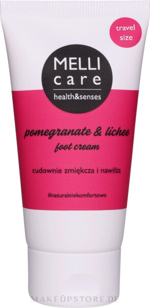 Fußcreme mit Granatapfel und Litschi - Melli Care Pomegranate&Lichee Foot Cream 50 ml