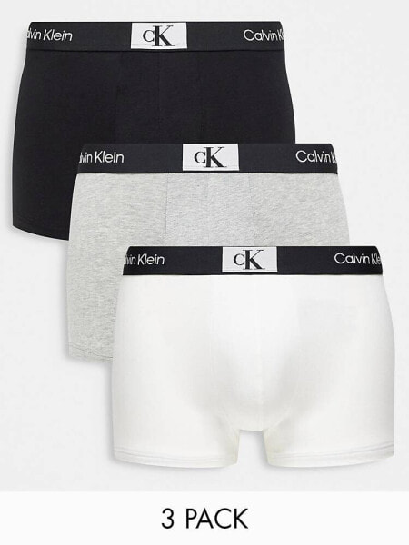 Calvin Klein CK 96 3 pack cotton trunks in multi