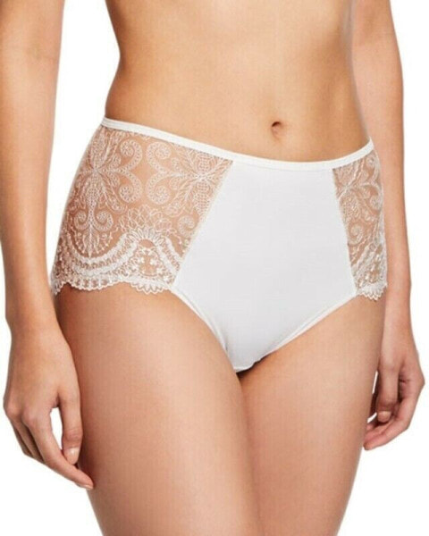 Maison Lejaby 272096 Women's High-Waist Bikini Briefs Underwear White Size S