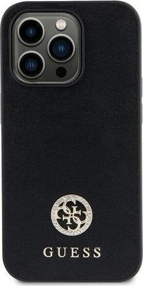 Guess Guess GUHCP15SPS4DGPK iPhone 15 6.1" czarny/black hardcase Strass Metal Logo