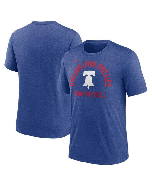 Men's Heather Royal Philadelphia Phillies Swing Big Tri-Blend T-shirt
