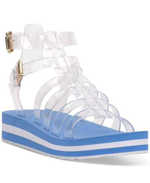 Women's Bimala Strappy Vinyl Platform Gladiator Sandals
