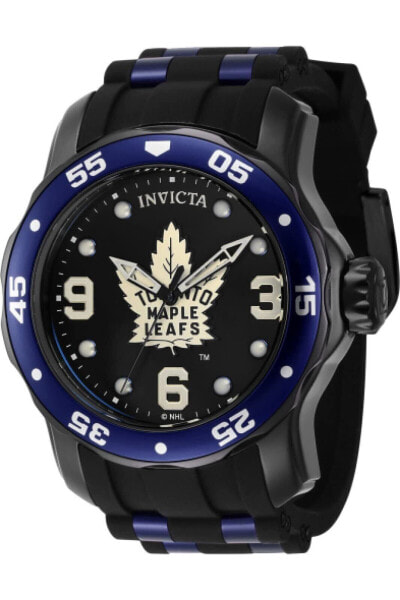 Invicta Men's 42648 NHL Toronto Maple Leafs Quartz Black Dial Color