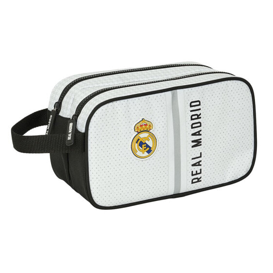 SAFTA Real Madrid First Kit 24/25 With Two Zippers wash bag