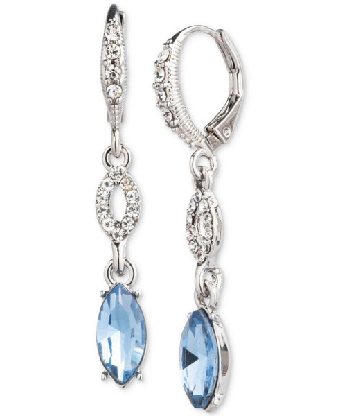 Pavé & Color Crystal Double Drop Earrings