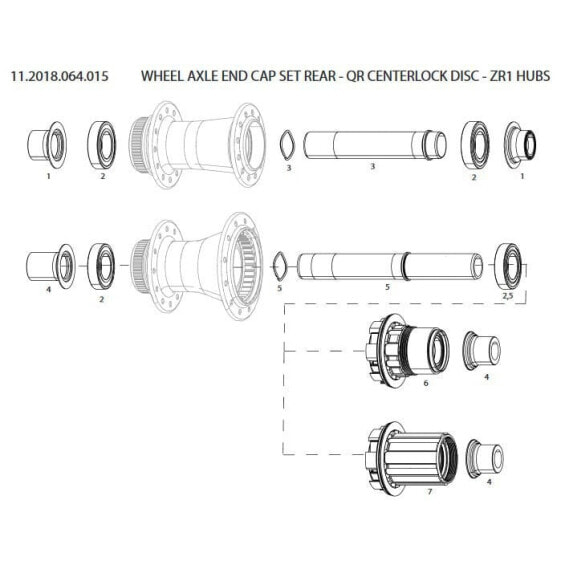 SRAM End Cap Set QR CL Disc Rear