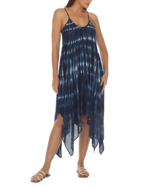 Tie-Dye Handkerchief-Hem Cover-Up Dress