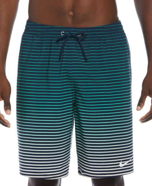 Men's Fade Stripe Breaker Ombré 9" Swim Trunks