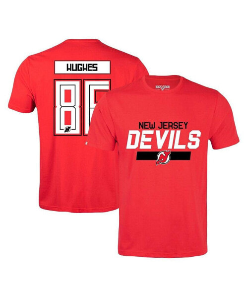 Men's Jack Hughes Red New Jersey Devils Richmond Player Name and Number T-shirt