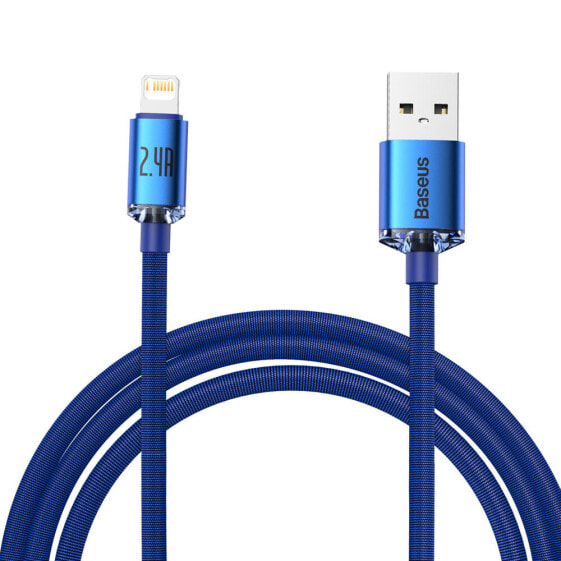 Кабель для зарядки и передачи данных Baseus USB - Lightning 2.4A 2м синий