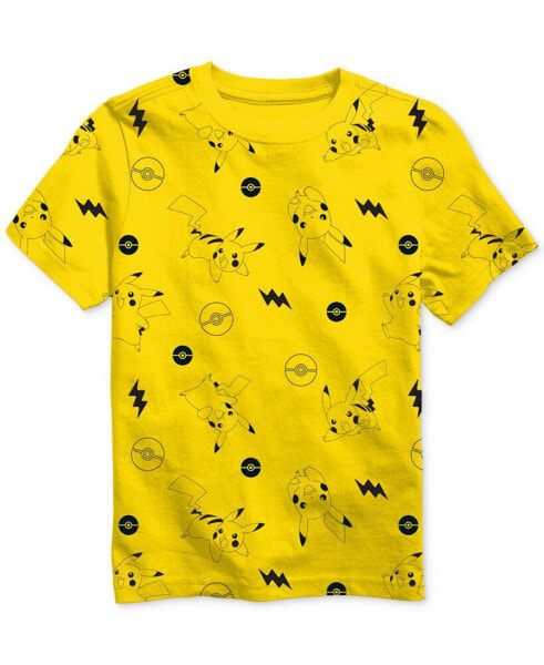 Рубашка Pokemon Big Boys Pikachu All Over Print Crewneck