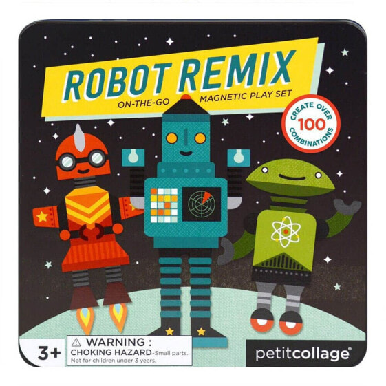 PETIT COLLAGE Robot Remix On-The-Go Magnetic Play Set