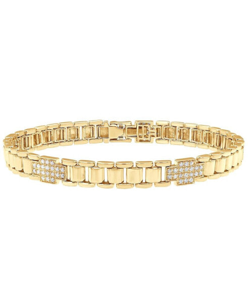 Men's Diamond Cluster Watch Link Bracelet (1 ct. t.w.) in 10k Gold