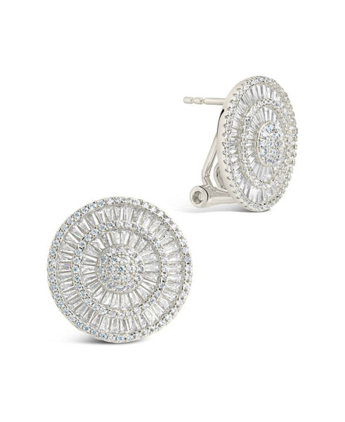 Sandy Cubic Zirconia Circle Stud Earrings