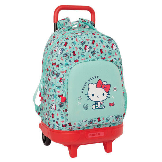 Школьный рюкзак с колесиками Hello Kitty Sea lovers бирюзовый 33 X 45 X 22 cm