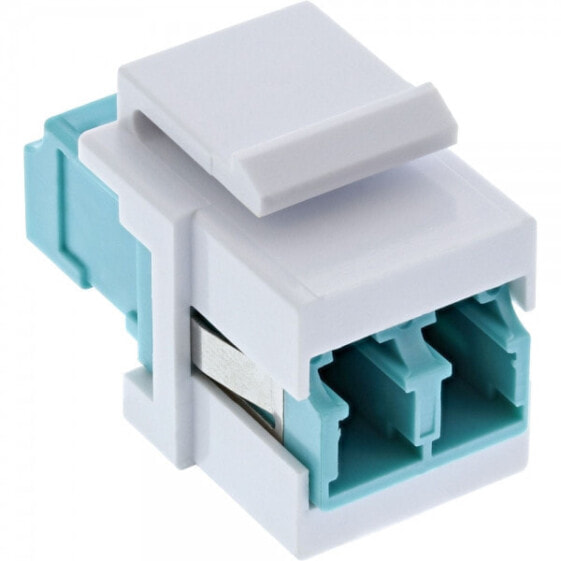 InLine Fiber optical Keystone Snap-in adaptor - duplex LC/LC - MM - ceramic sleeve