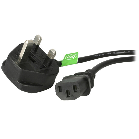 StarTech.com 3ft (1m) UK Computer Power Cable - BS 1363 to C13 - 18AWG - 10A 250V - Replacement AC Power Cord - Kettle Lead / UK Power Cord - PC Power Supply Cable - TV Power Cable - 1 m - BS 1363 - C13 coupler - SVT - 250 V - 10 A