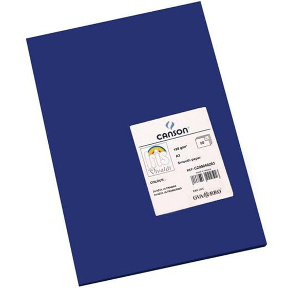 Картонная бумага Iris Тёмно Синий 29,7 x 42 cm 50 штук
