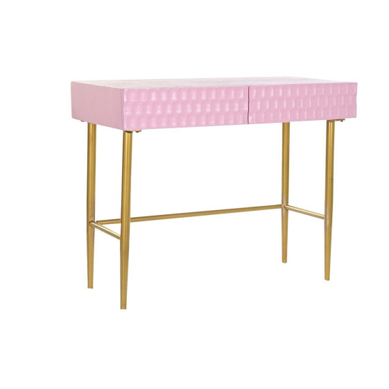 Журнальный столик DKD Home Decor Розовый Позолоченный Металл Древесина манго современный (90 x 45 x 74 cm)